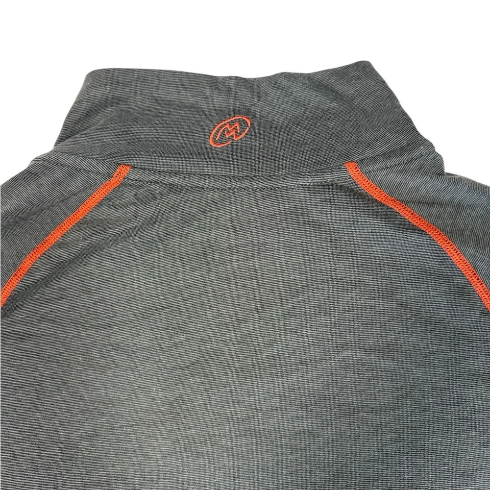 Cloudveil Performance 1/4 Zip Long Sleeve Pullover Men’s M Gray Orange Stitching